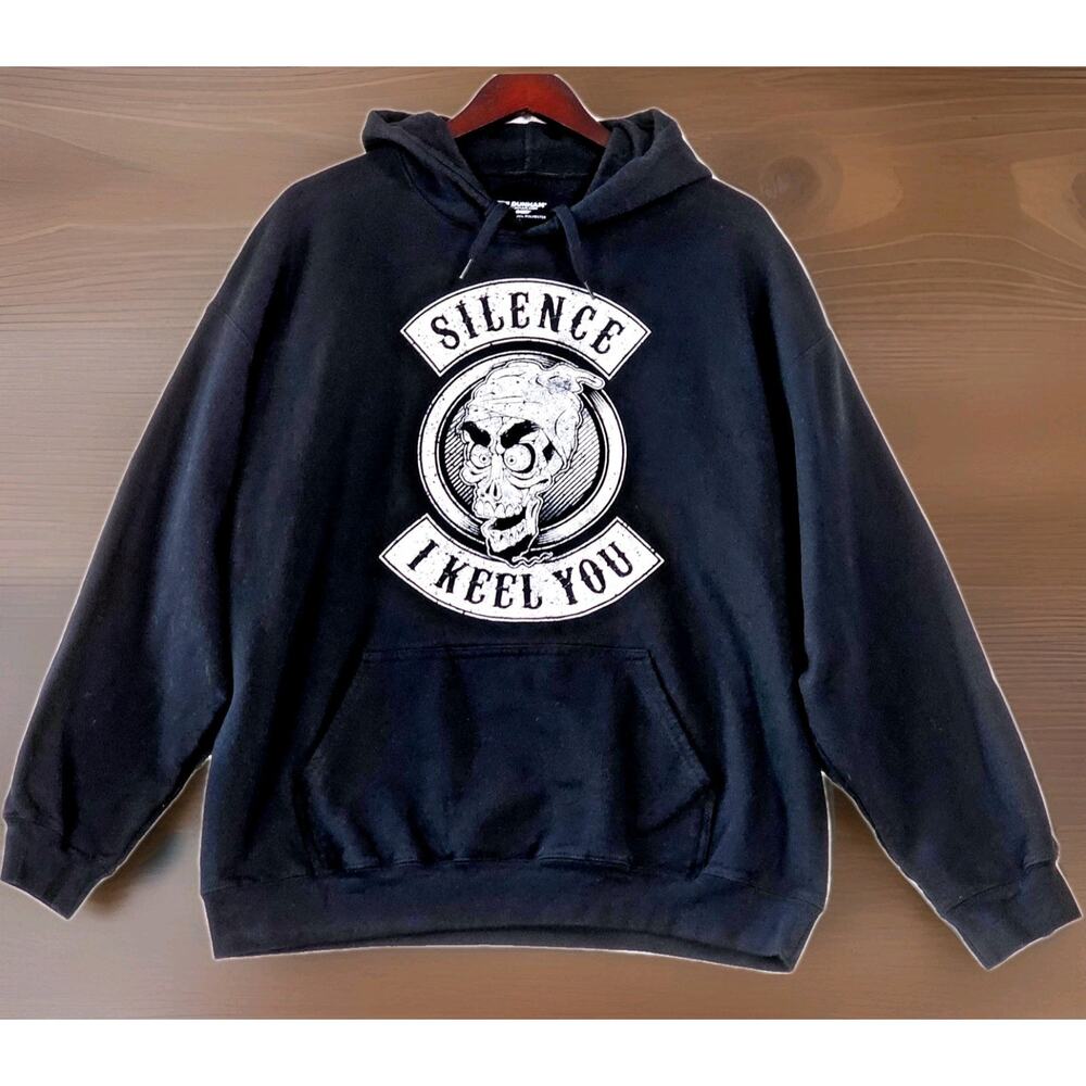 Jeff Dunham Achmed the Dead Terrorist Silence I Keel You Hoodie XL Black